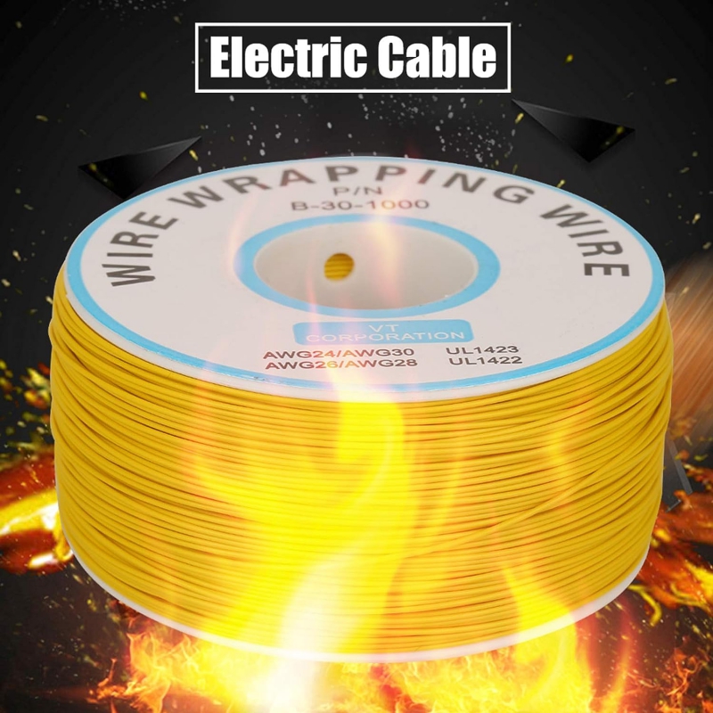سیم وایرپ WRAPPING حلقه ای زرد کد B-30-1000