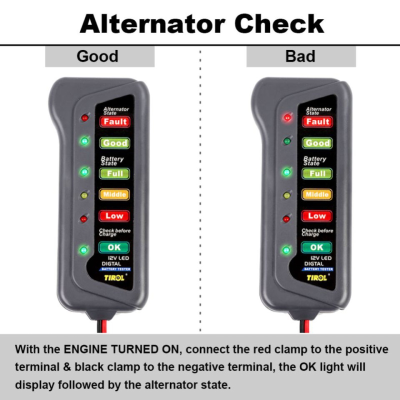 مجموعه 2 عددی تستر باتری خودرو 12 ولت