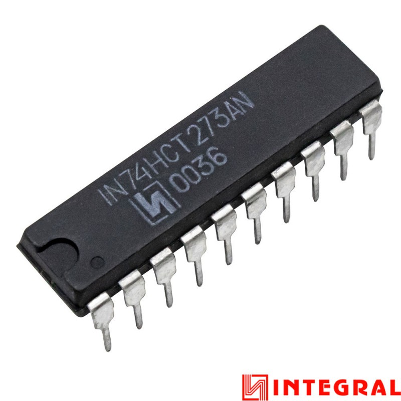 مجموعه 20 عددی تراشه ترنسیور 74HCT273AN پکیج DIP مارک INTEGRAL