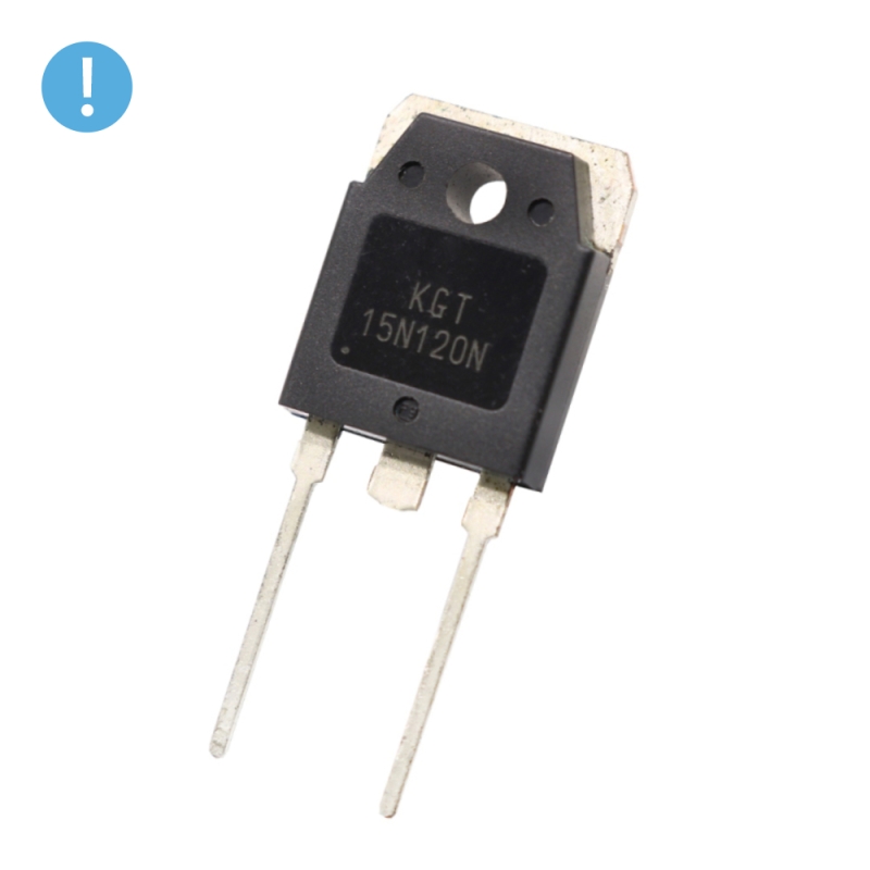 مجموعه 3 عددی ترانزیستور IGBT کد KGT15N120NDH کره ای مارک KEC پکیج TO-3PN - کارکرده