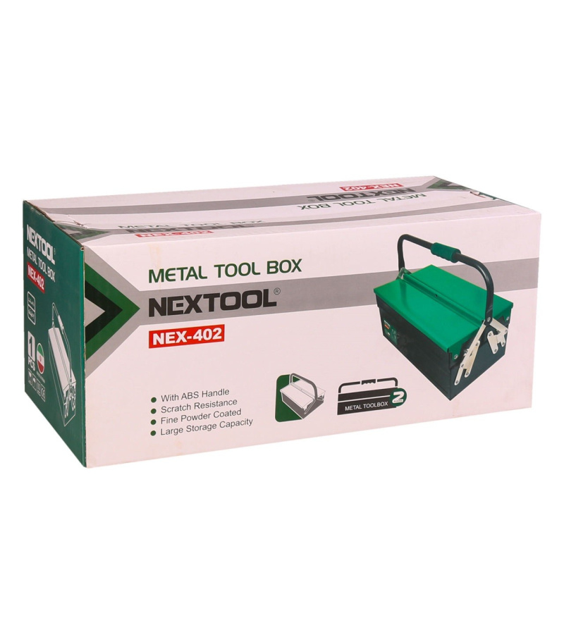 جعبه ابزار دو طبقه 40 سانت نکستول NEXTOOL مدل NEX-402 جعبه ابزار دو طبقه 40 سانت نکستول NEXTOOL مدل NEX-402