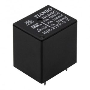 مجموعه 5 عددی رله 12V-10A پایه میلون T73 مارک TIANBO کد HJR-21FF-S-Z