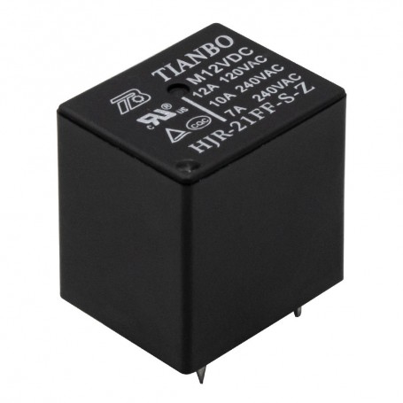 مجموعه 5 عددی رله 12V-10A پایه میلون T73 مارک TIANBO کد HJR-21FF-S-Z