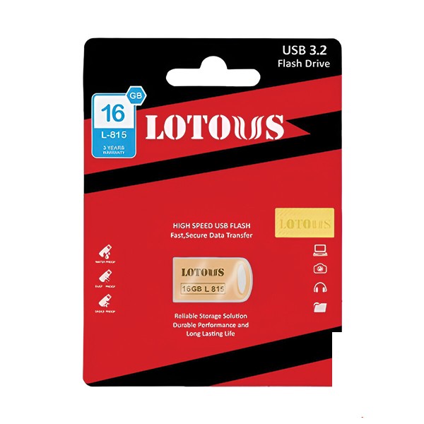 فلش مموری لوتوس مدل L815 ظرفیت 16 گیگابایت‌ USB3.2