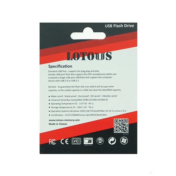 فلش مموری لوتوس مدل L815 ظرفیت 32گیگابایت‌