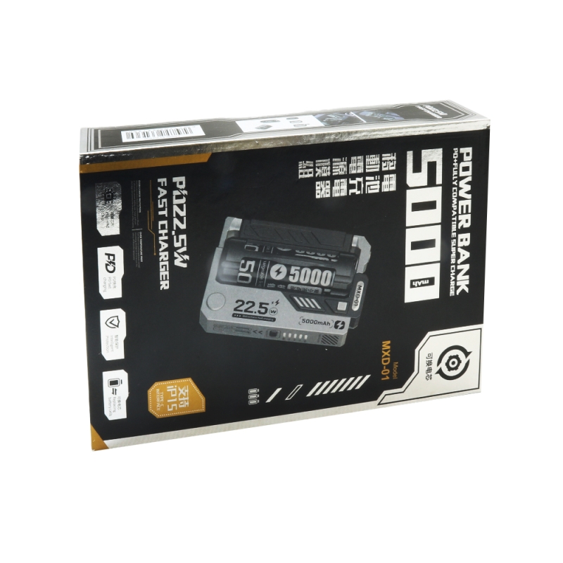 پاوربانک MXD-01 با باتری قابل تعویض و شارژ سریع 22.5 وات