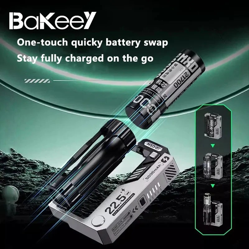 پاوربانک MXD-01 با باتری قابل تعویض و شارژ سریع 22.5 وات