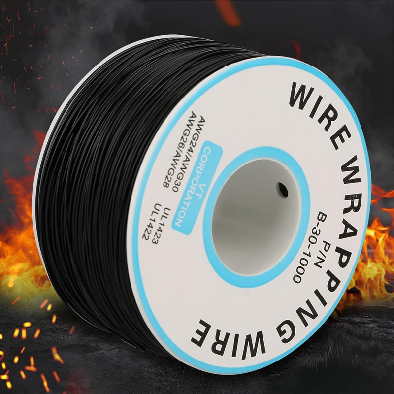 سیم وایرپ WRAPPING حلقه ای مشکی کد B-30-1000 سیم وایرپ WRAPPING حلقه ای مشکی کد B-30-1000