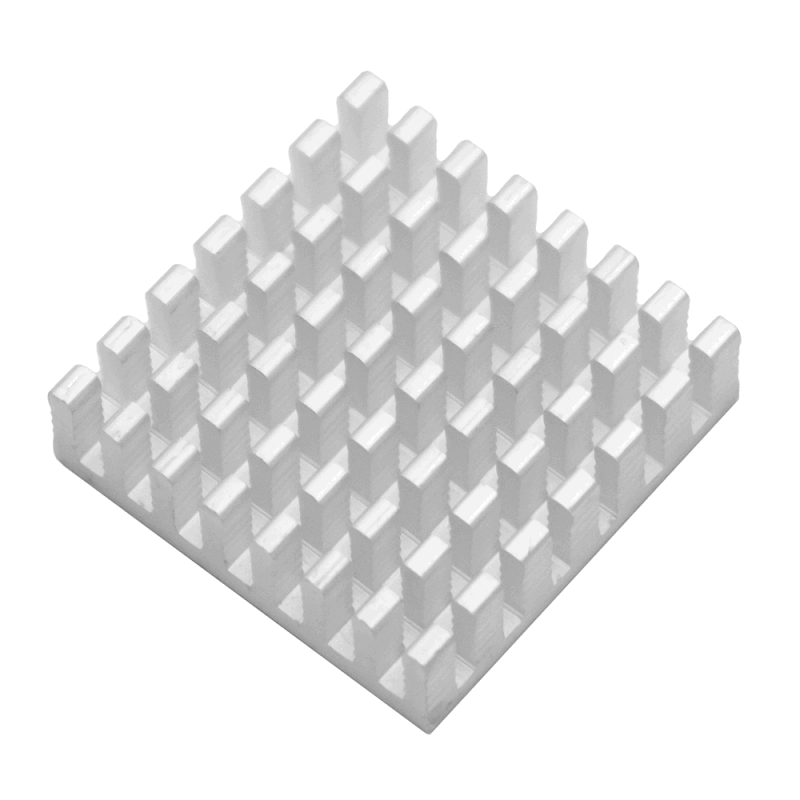 مجموعه 10 عددی هیت سینک آلومینیومی مربعی سایز 28x28x8mm مجموعه 10 عددی هیت سینک آلومینیومی مربعی سایز 28x28x8mm