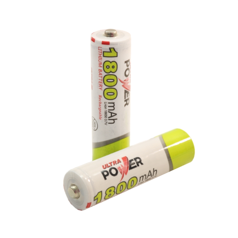مجموعه 2 عددی باتری لیتیوم یون 3.7v سایز 18650 1800mAh مارک ULTRA POWER مجموعه 2 عددی باتری لیتیوم یون 3.7v سایز 18650 1800mAh مارک ULTRA POWER