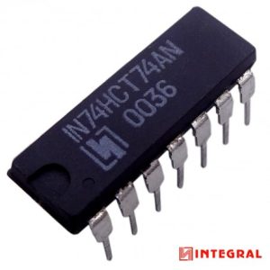 مجموعه 23 عددی تراشه فلیپ فلاپ 74HCT74AN پکیج DIP مارک INTEGRAL