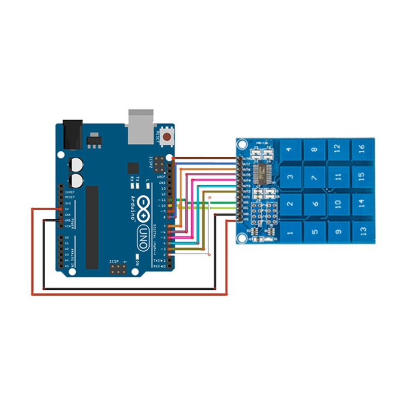 مجموعه 3 عددی صفحه کلید خازنی Keypad Touch TTP229 4x4