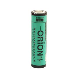 باتری لیتیوم یون 3.7v سایز 18650 سرتخت 3200mAh ضریب جریان 3C مارک ORION