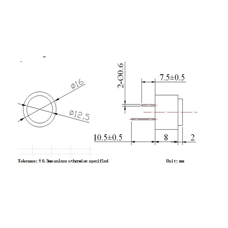 مجموعه 4 عددی سنسور فرستنده اولتراسونیک ضدآب 16mm مدل YU1640AIH12
