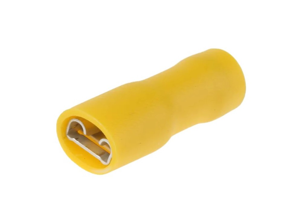 سرسیم کولری تمام روکش مادگی زرد سایز 6.3 مدل FDFS5.5-250 بسته100 تایی سرسیم کولری تمام روکش مادگی زرد سایز 6.3 مدل FDFS5.5-250 بسته100 تایی