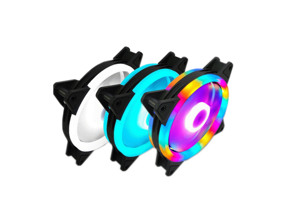 فن کیس LED پنج رنگ 12V سایز 12X12 مارک COOLMOON