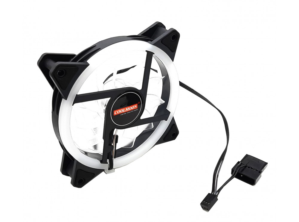 فن کیس LED پنج رنگ 12V سایز 12X12 مارک COOLMOON