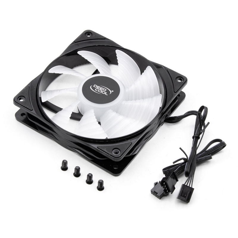 فن کیس RGB LED PWM سایز 12X12 مدل RF120M مارک DEEPCOOL