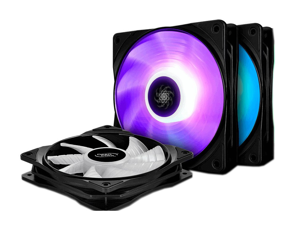 فن کیس RGB LED PWM سایز 12X12 مدل RF120M مارک DEEPCOOL