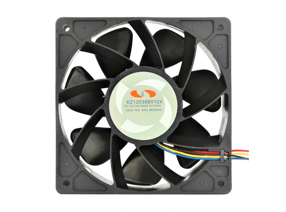 فن بلبرینگی 12V-2.8A چهارسیمه سایز 12x12 عرض 3.8cm کد KZ12038B012X فن بلبرینگی 12V-2.8A چهارسیمه سایز 12x12 عرض 3.8cm کد KZ12038B012X
