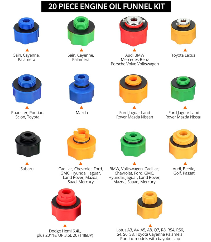 ست قیف 16 عددی روغن ریز با سری مختلف افجی FG مدل 9015