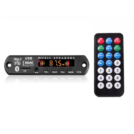 مجموعه 2 عددی پخش کننده MP3 PLAYER پنلی بلوتوثی 5V اکولایزردار مدل V20