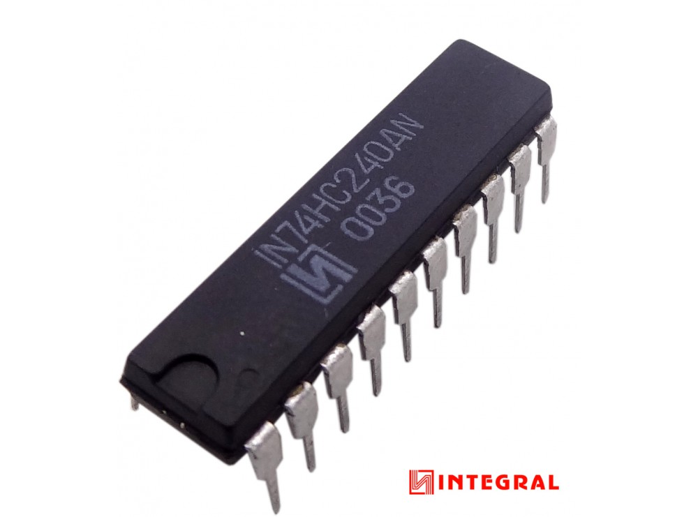 مجموعه 20 عددی تراشه بافر 74HC240AN پکیج DIP مارک INTEGRAL