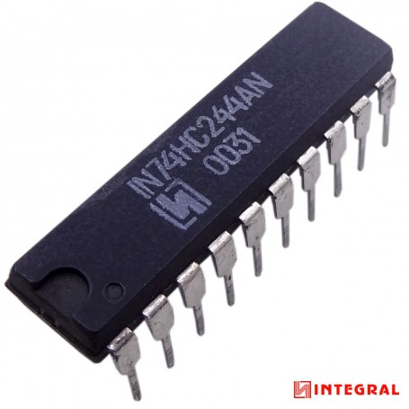مجموعه 28 عددی تراشه بافر 74HC244 پکیج DIP مارک INTEGRAL