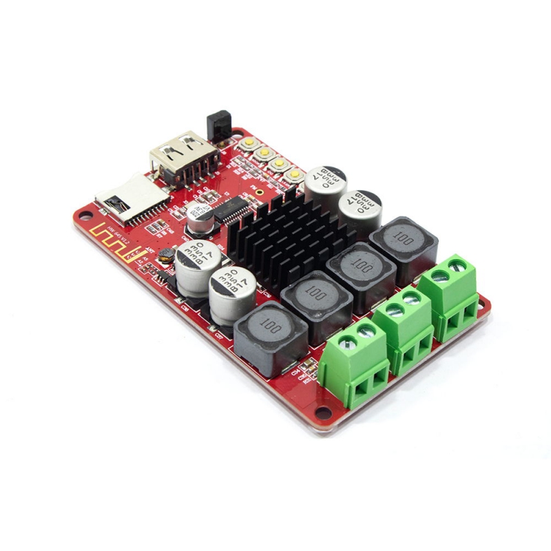 ماژول آمپلی فایر 2X50W بلوتوث دار HW-645 با قابلیت پخش آهنگ از USB و TF-Card به همراه ریموت کنترل