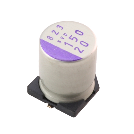 مجموعه 31 عددی خازن SMD الکترولیت 150uF / 20V سایز 10.3x12.6 مارک Panasonic