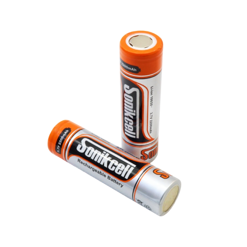 باتری لیتیوم یون 3.7v سایز 18650 2200mAh سرتخت مارک Sonikcell