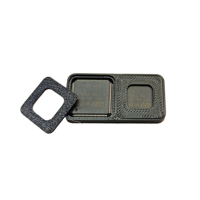 مجموعه 9 عددی قاب محافظ آیسی پکیج QFP100 مدل دوتایی بسته3 عددی 3D print