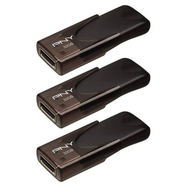 فلش مموری پی ان وای مدل Attache 4 USB 2.0 ظرفیت 32 گیگابایت بسته 3 عددی