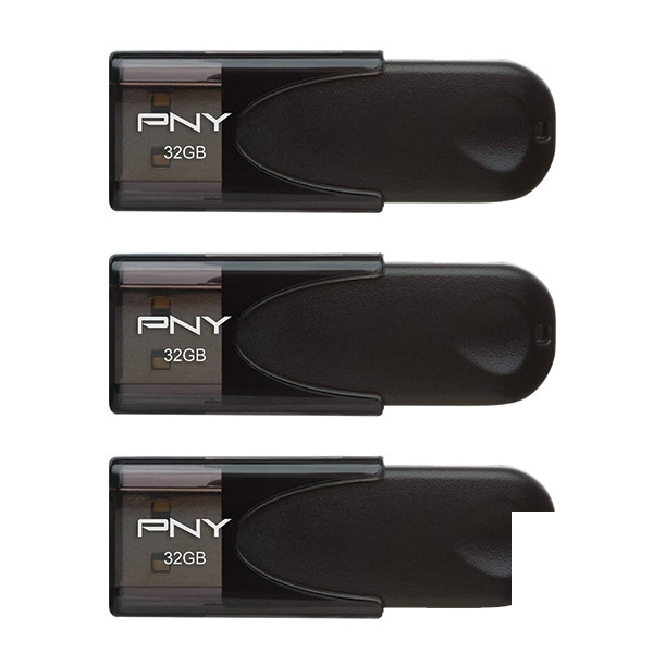فلش مموری پی ان وای مدل Attache 4 USB 2.0 ظرفیت 32 گیگابایت بسته 3 عددی