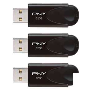 فلش مموری پی ان وای مدل Attache 4 USB 2.0 ظرفیت 32 گیگابایت بسته 3 عددی