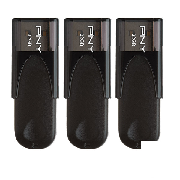 فلش مموری پی ان وای مدل Attache 4 USB 2.0 ظرفیت 32 گیگابایت بسته 3 عددی