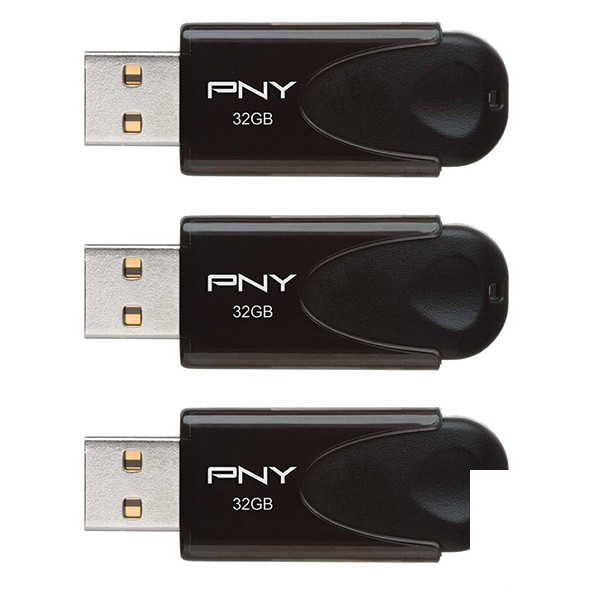 فلش مموری پی ان وای مدل Attache 4 USB 2.0 ظرفیت 32 گیگابایت بسته 3 عددی