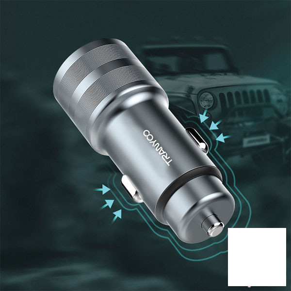 شارژر فندکی ترانیو مدل C9 به همراه کابل Type-C