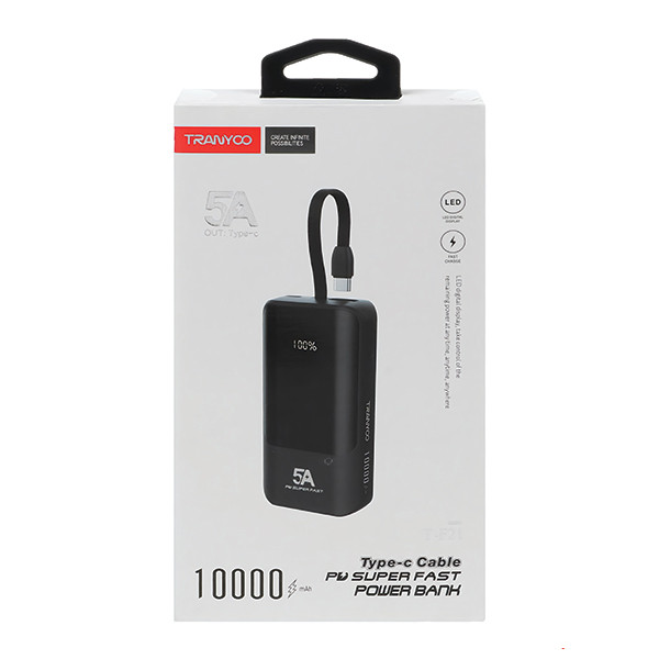 پاوربانک ترانیو مدل F21 ظرفیت 10000 میلی آمپر ساعت