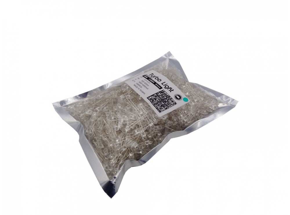 LED اوال 5mm سبز شفاف مرغوب تایوانی مارک Turbo Light بسته 1000 تایی LED اوال 5mm سبز شفاف مرغوب تایوانی مارک Turbo Light بسته 1000 تایی