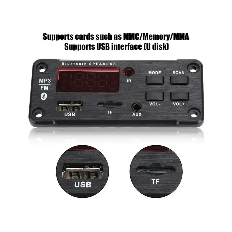 پخش کننده MP3 PLAYER پنلی بلوتوثی 12V مدل Q13-v1