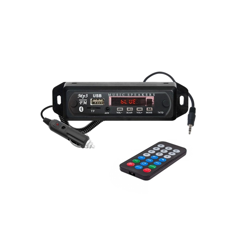 پخش کننده MP3 PLAYER خودرویی بلوتوثی 12V فندکی به همراه ریموت مدل USB300