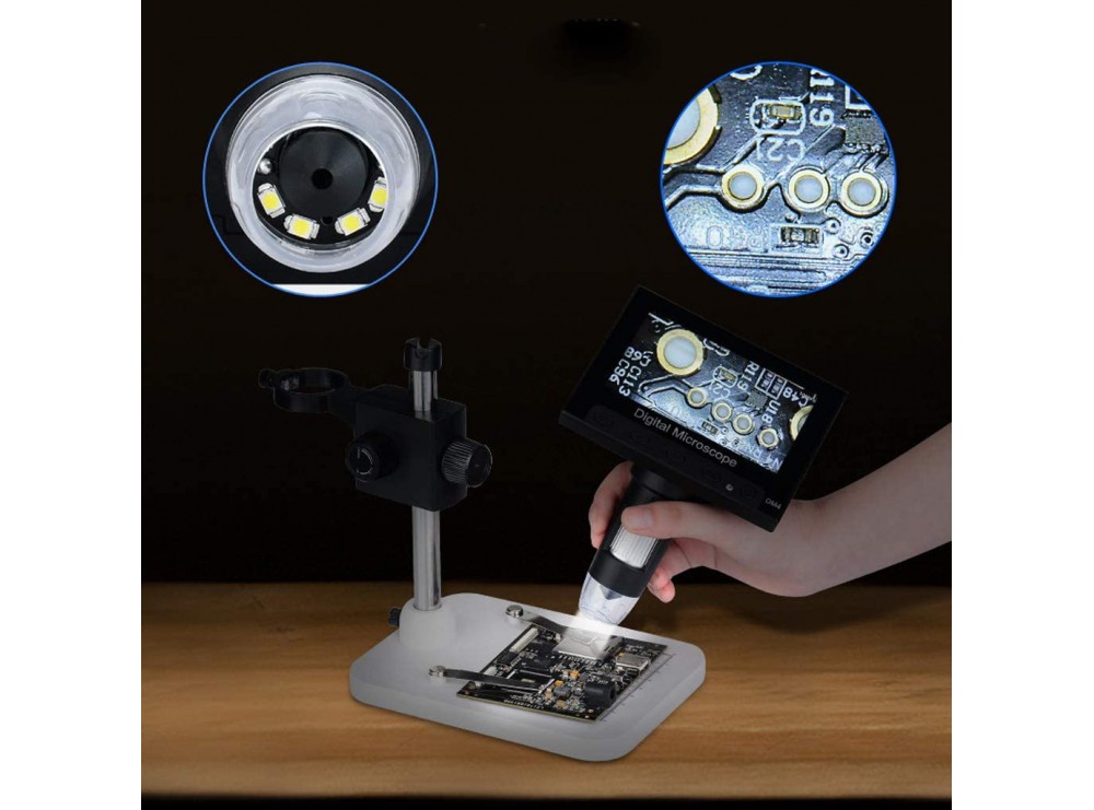 میکروسکوپ دیجیتال 1000X Portable Digital Microscope دارای نمایشگر 4.3 اینچی مدل DM4