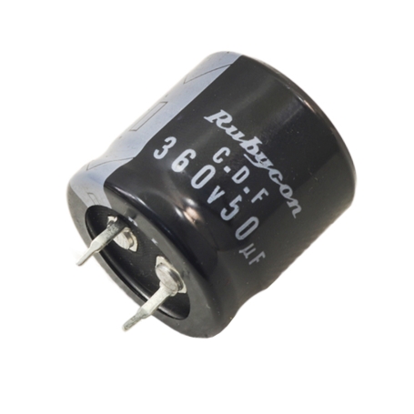 مجموعه 11 عددی خازن الکترولیتی 50uF / 360V ژاپنی مارک RUBYCON سری CDF