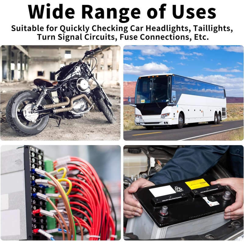 تستر ولتاژ خودرویی 120-5 ولت DC دارای پراب نوک تیز مدل CBD2502