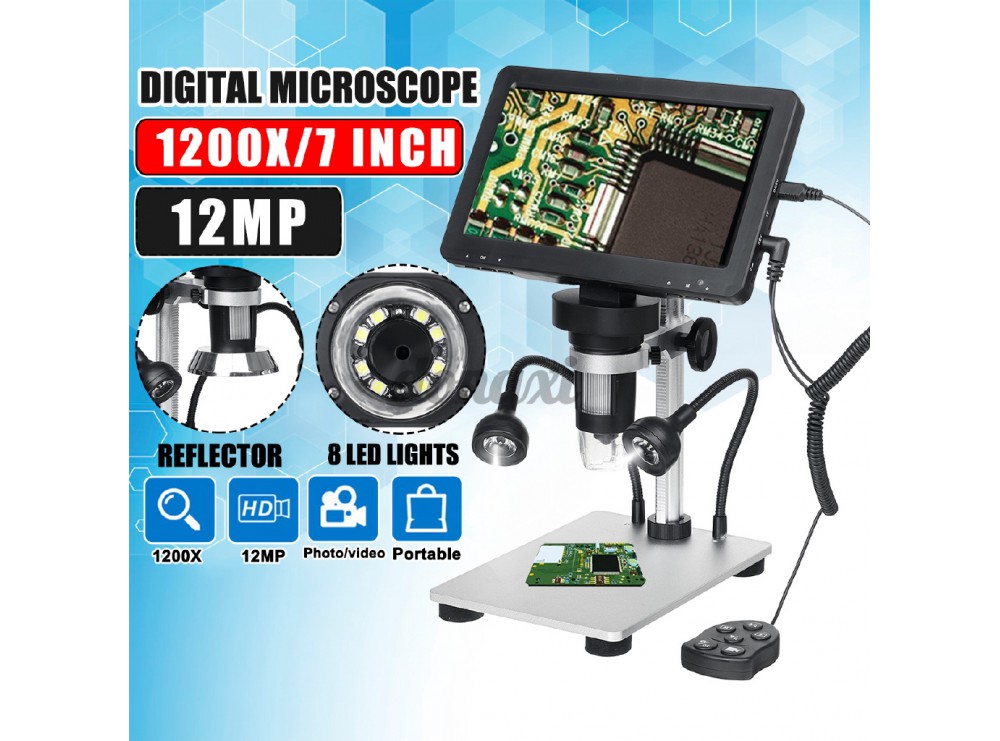 میکروسکوپ دیجیتال 1200X Portable Digital Microscope دارای نمایشگر 7 اینچی مدل DM9