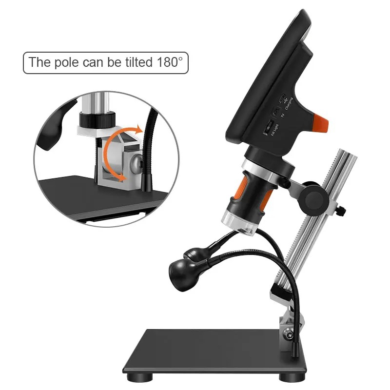 میکروسکوپ دیجیتال 1500X Portable Digital Microscope دارای نمایشگر 7 اینچی مدل MS1
