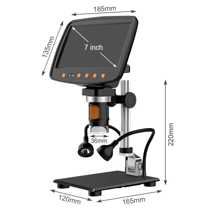 میکروسکوپ دیجیتال 1500X Portable Digital Microscope دارای نمایشگر 7 اینچی مدل MS1