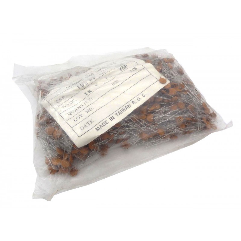 مجموعه 2 عددی خازن سرامیکی 1nF-1kV بسته1000 تایی