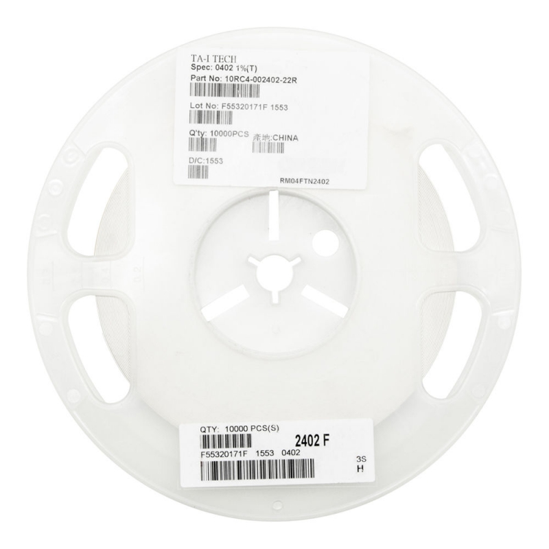 مجموعه 2 عددی مقاومت 52.3 اهم 1% پکیج SMD 0402 رول10000 تایی مجموعه 2 عددی مقاومت 52.3 اهم 1% پکیج SMD 0402 رول10000 تایی